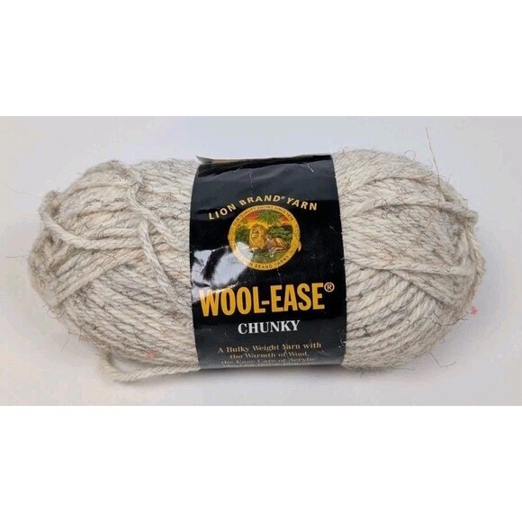 Lion Brand Yarn Other - Lion Brand Wool-Ease Chunky Yarn Wheat 402 Bulky Weight 5oz 153yd Acrylic Wool